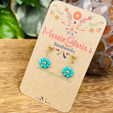 Beaded Daisy Post Earrings