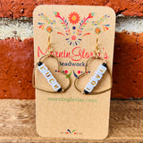 Bead Conversation Heart Earrings