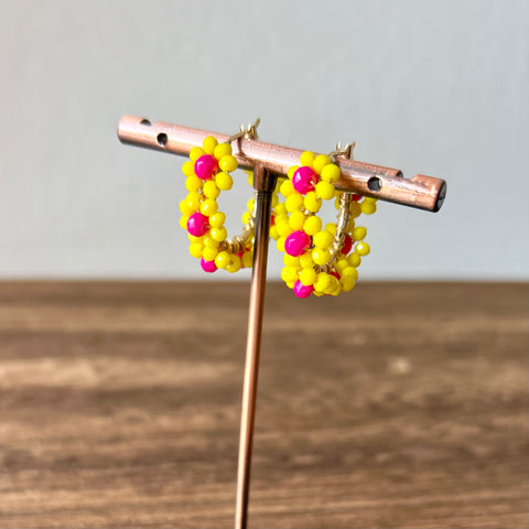 Crystal Daisy Hoopies - OOAK