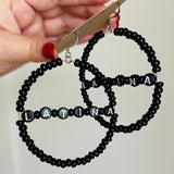 Latina Beaded Hoop Earrings