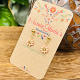 Beaded Daisy Post Earrings