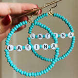 Latina Beaded Hoop Earrings