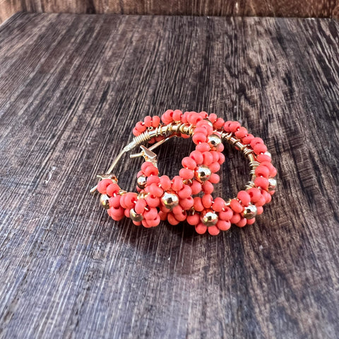 Beaded Daisy Hoopies