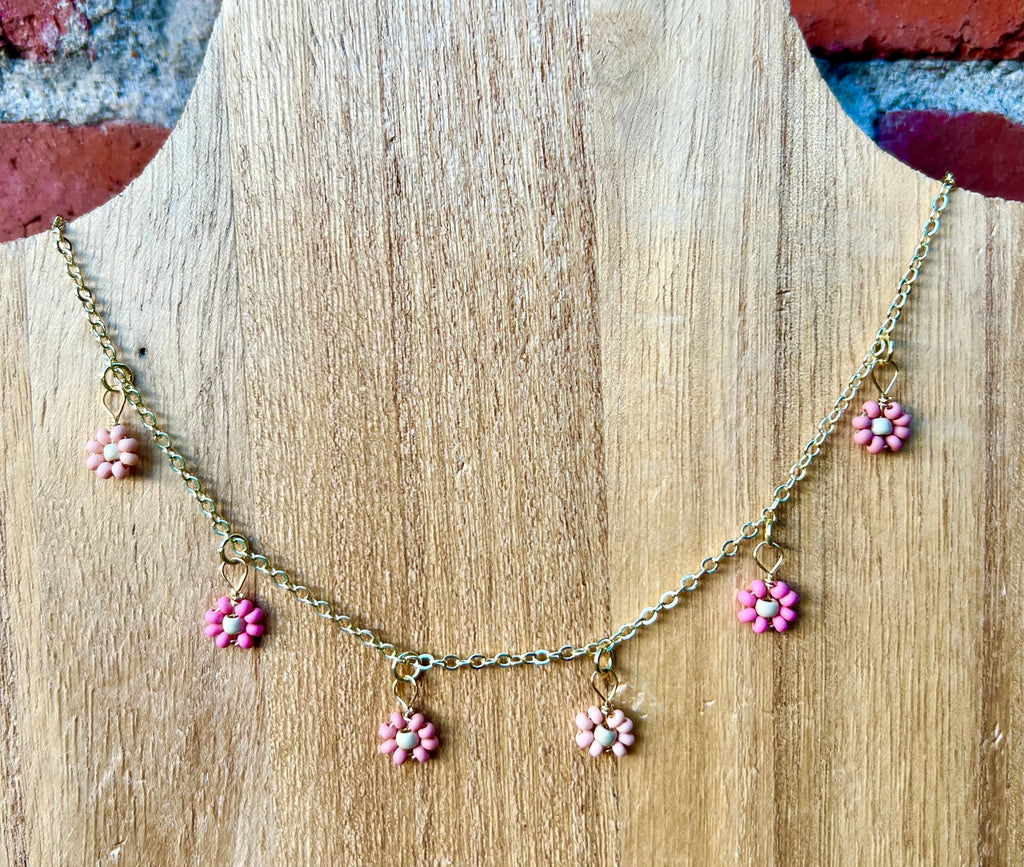 Colourful Rainbow Flower Seed Bead Necklace By Vintage Lane |  notonthehighstreet.com