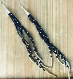 Long Beaded Tassel Earrings