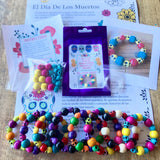 Kids Dia de los Muertos Beaded Stretch Bracelet Kits